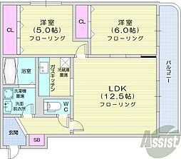 プレシャス23 2LDKの間取図画像