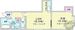 ウィッシュ 1LDKの間取図画像