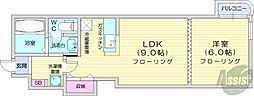 港プロシード16 1LDKの間取図画像