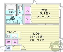 ST32 1LDKの間取図画像