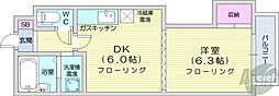 フィオーレセレスト 1DKの間取図画像