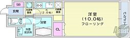 グランヴィレッジ南22条 1Kの間取図画像
