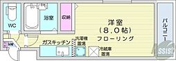KWビル壱番館 1Kの間取図画像