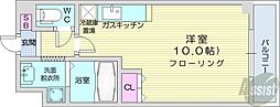 ピュア26 ワンルームの間取図画像