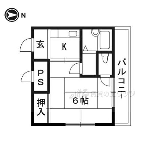 エンジェリマンション 302｜大阪府茨木市中総持寺町(賃貸マンション1K・3階・27.00㎡)の写真 その2