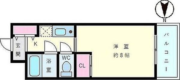 ドウエル橋の内 202｜大阪府茨木市橋の内２丁目(賃貸マンション1K・2階・22.18㎡)の写真 その3