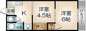 田畑マンションＡ棟 2 ｜ 大阪府茨木市沢良宜西２丁目14-15（賃貸マンション2K・1階・29.80㎡） その2