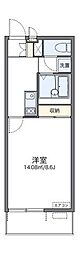 レオネクストCarpeDiem 1Kの間取図画像