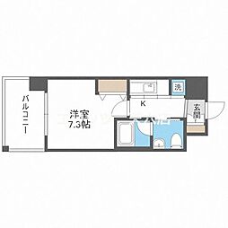 イノセント堂山 1Kの間取図画像