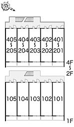レオパレスイーズプレイス 1Kの間取図画像