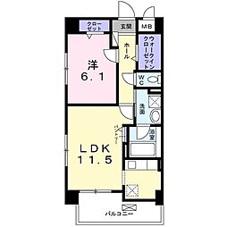 エフレジデンス 1LDKの間取図画像