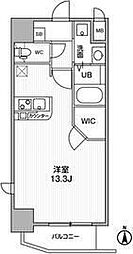 ラドゥセール梅田West ワンルームの間取図画像