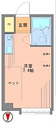 ビエラコート高槻 ワンルームの間取図画像