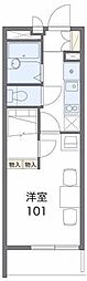 レオパレストルテュー 1Kの間取図画像