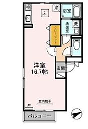 アメニティー・ベフ ワンルームの間取図画像