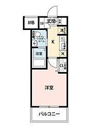 エステムコート新大阪8レヴォリス 1Kの間取図画像