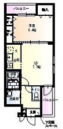 フジパレス瑞光2番館 1LDKの間取図画像