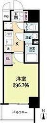ArtizA淡路 1Kの間取図画像