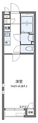 サウザンドリバー 1Kの間取図画像