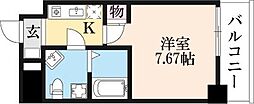 セレニテ高槻 1Kの間取図画像
