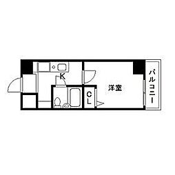 エスリード新大阪 1Kの間取図画像