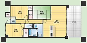 アンビエント桃山台  ｜ 大阪府豊中市上新田4丁目（賃貸マンション3LDK・1階・67.01㎡） その2