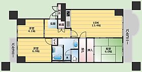 ユニハイム千里丘 910 ｜ 大阪府吹田市新芦屋上（賃貸マンション3LDK・4階・70.01㎡） その2