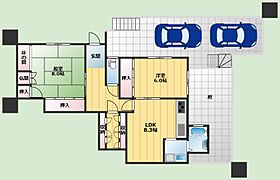 吹田市佐井寺3丁目貸家  ｜ 大阪府吹田市佐井寺3丁目（賃貸一戸建2LDK・1階・55.00㎡） その2