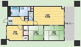 ライフイン水月  ｜ 大阪府池田市鉢塚3丁目（賃貸マンション3LDK・4階・58.69㎡） その2