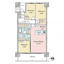 間取図画像 3LDK