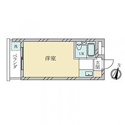 ベルサイユ池上 ワンルームの間取図画像