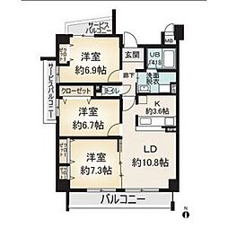 間取図画像 3LDK