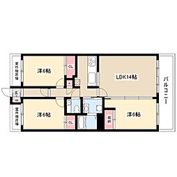 ビラ三秀山中 3階