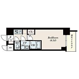 S-RESIDENCE熱田 1Kの間取図画像