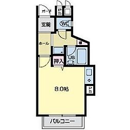 ドーム高峯 ワンルームの間取図画像