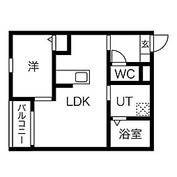メルヴェイユ大高 1LDKの間取図画像