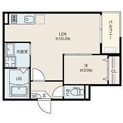 Jackshoho2 1LDKの間取図画像