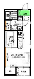グランレーヴ伝馬 1LDKの間取図画像
