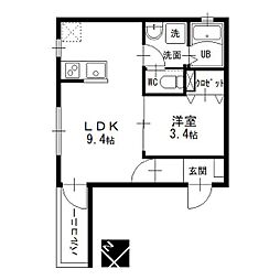 ライフワーク鳴海 1LDKの間取図画像