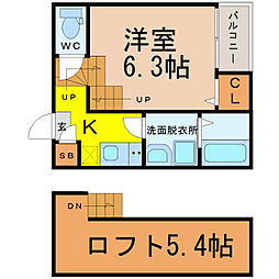 プリマベーラK 1SKの間取図画像
