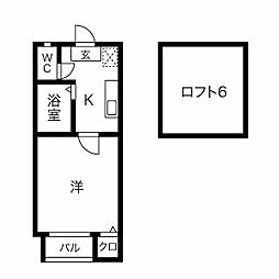 ブルーコート 1SKの間取図画像