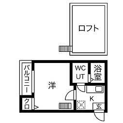 エスポワール六番町 1SKの間取図画像