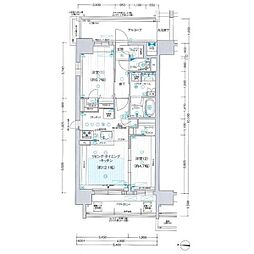 名古屋市昭和区桜山町2丁目マンション 2LDKの間取図画像