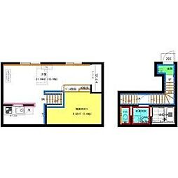 RadIAnce桜本町(レイディエンス桜本町) ワンルームの間取図画像