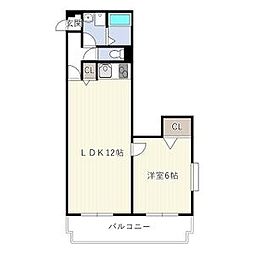 ベラビスタ柴田 1LDKの間取図画像