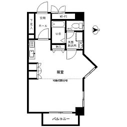 ゴールドヒルズ渡辺 1LDKの間取図画像