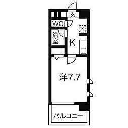 ベレーサ新瑞橋 1Kの間取図画像