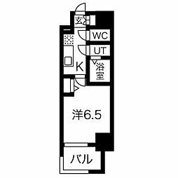 ファステート東別院シュプール 1Kの間取図画像