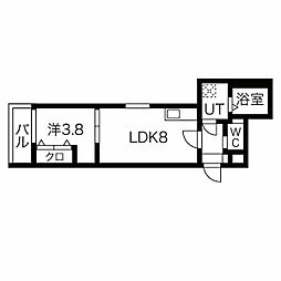 MOVE野並 1LDKの間取図画像