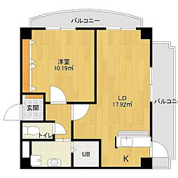 プルミエ 1LDKの間取図画像